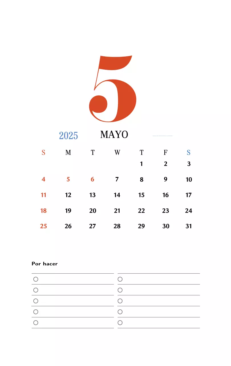 Calendario retro concept memory en rojo