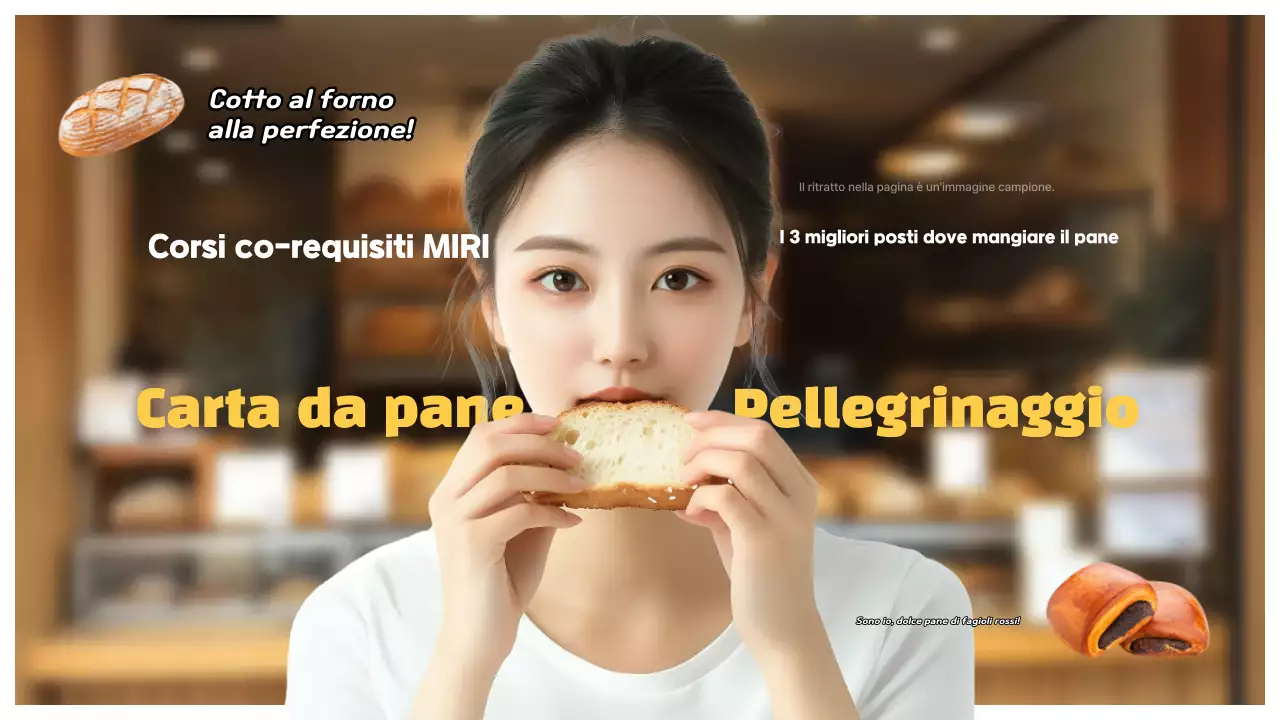 Pubblicità di una panetteria moderna gialla