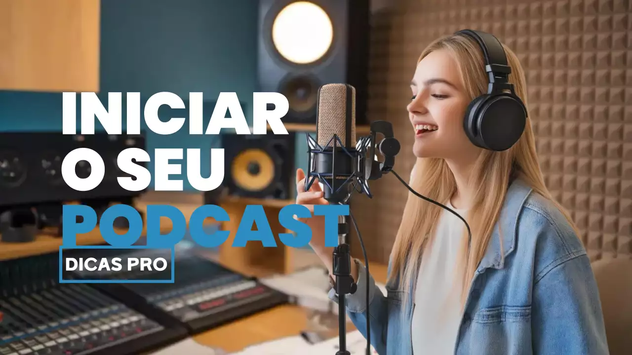 guia de podcast moderno azul