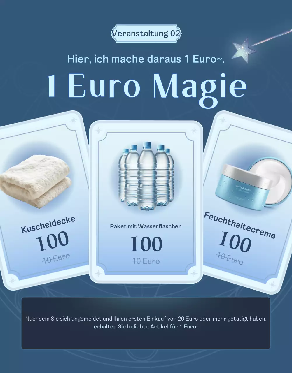 Werben Sie für ein Black and Blue Fantasy Coupon Event