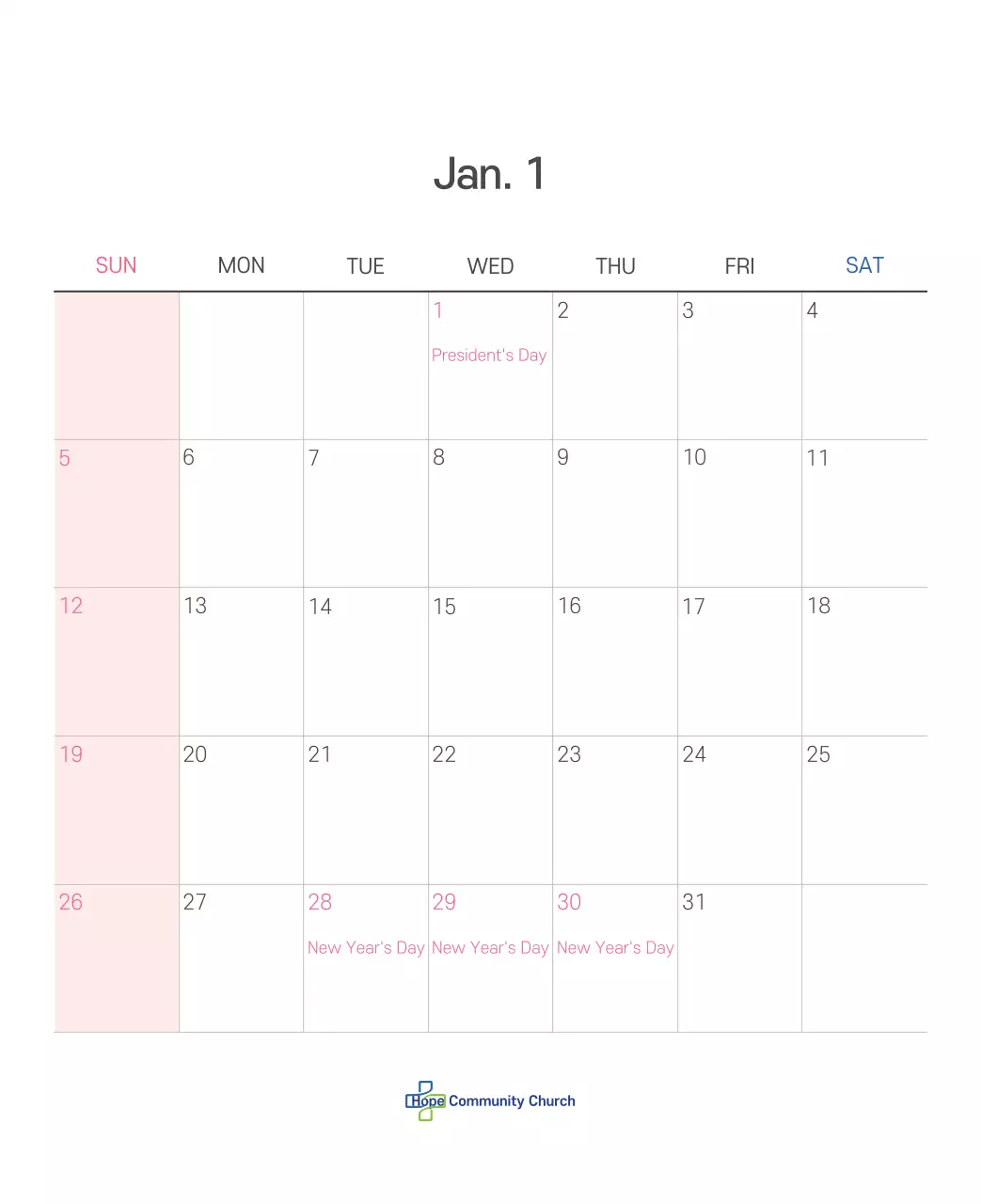 Ilustrasi gereja yang bersih dengan warna pastel