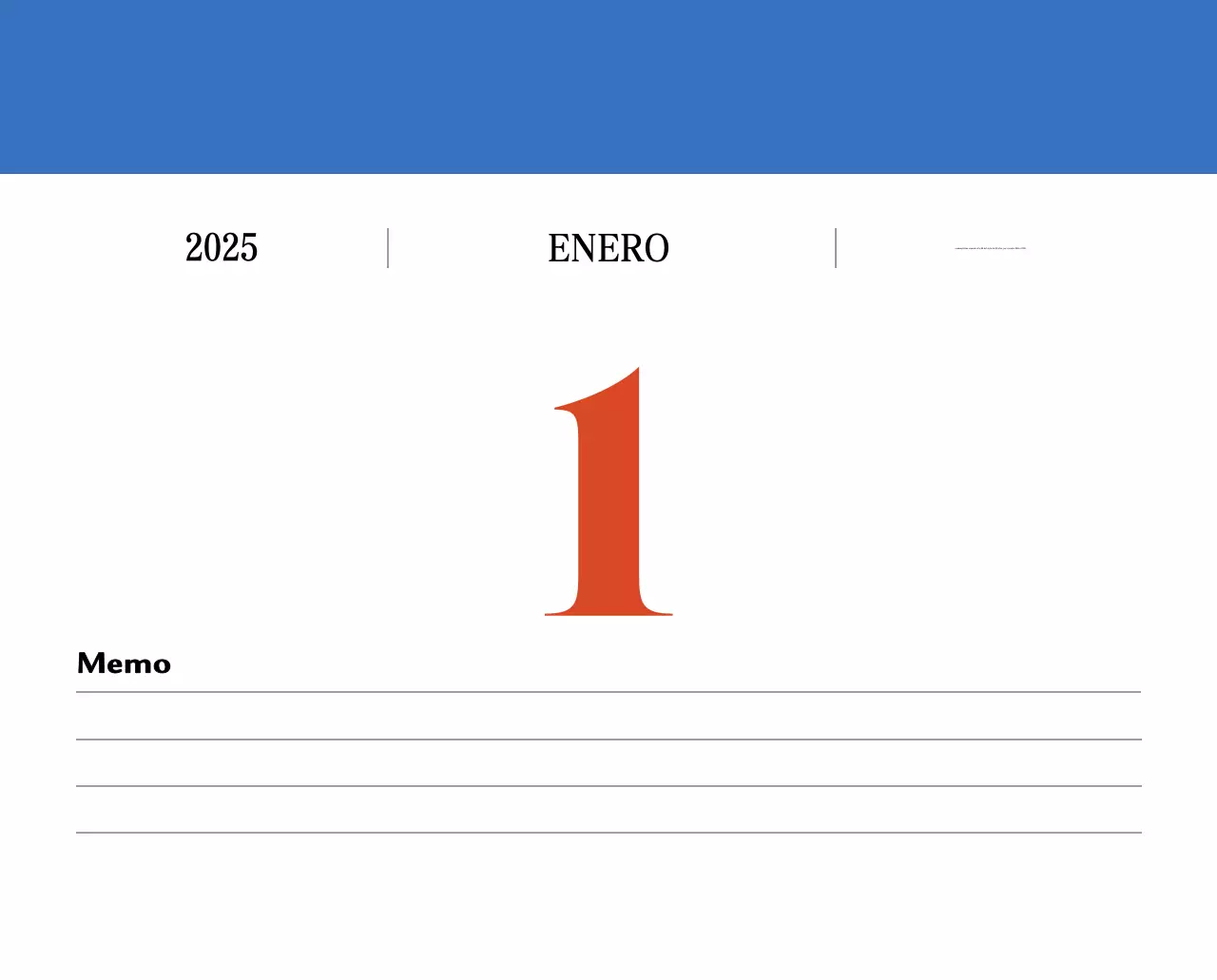 Calendario retro concept memory en rojo