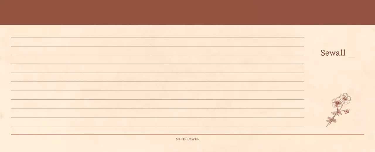 A sentimental florist concept calendar in light brown and brown wax paper