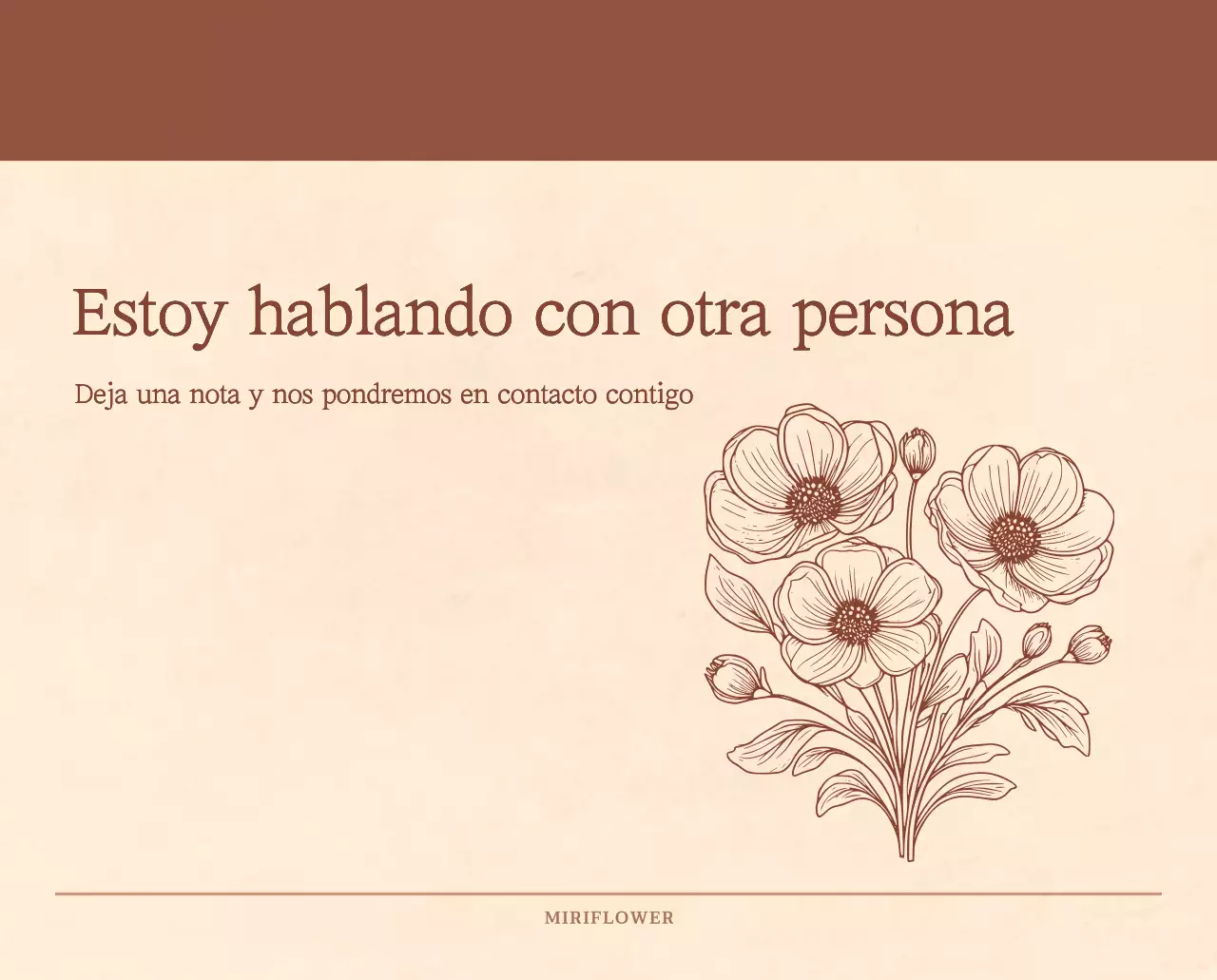 Un calendario sentimental de floristería en papel de lana marrón claro y marrón concepto