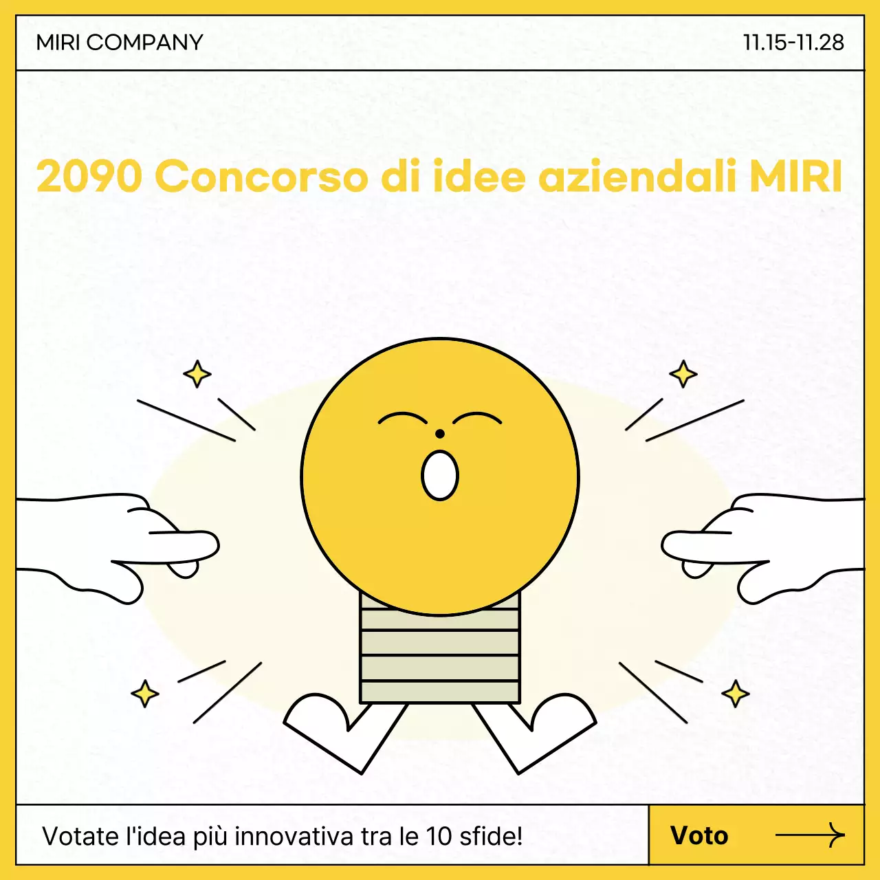 Promuovere il concorso di idee giallo e bianco