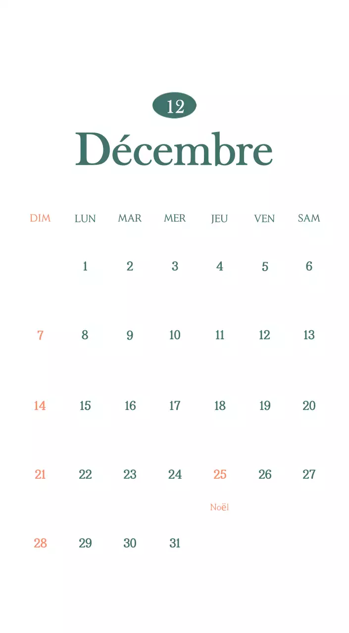 Un calendrier moderne pour les cafés avec des recommandations sur la boisson du mois.