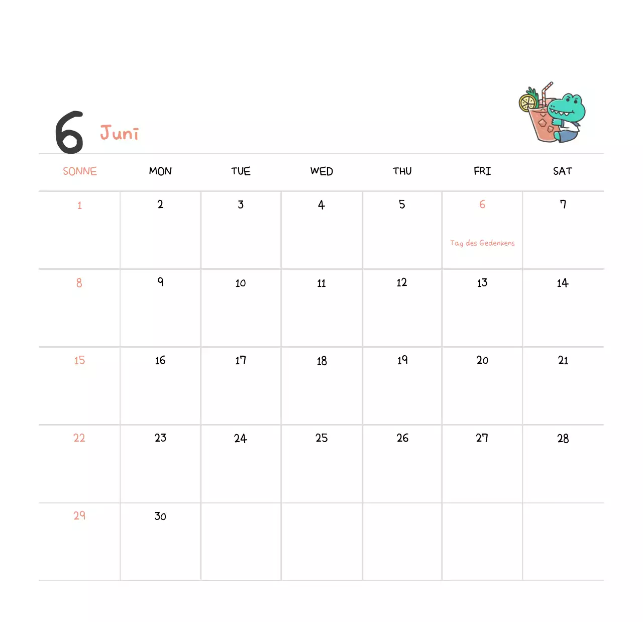 Ein Kalender mit einem niedlichen Ago-Illustrationskonzept