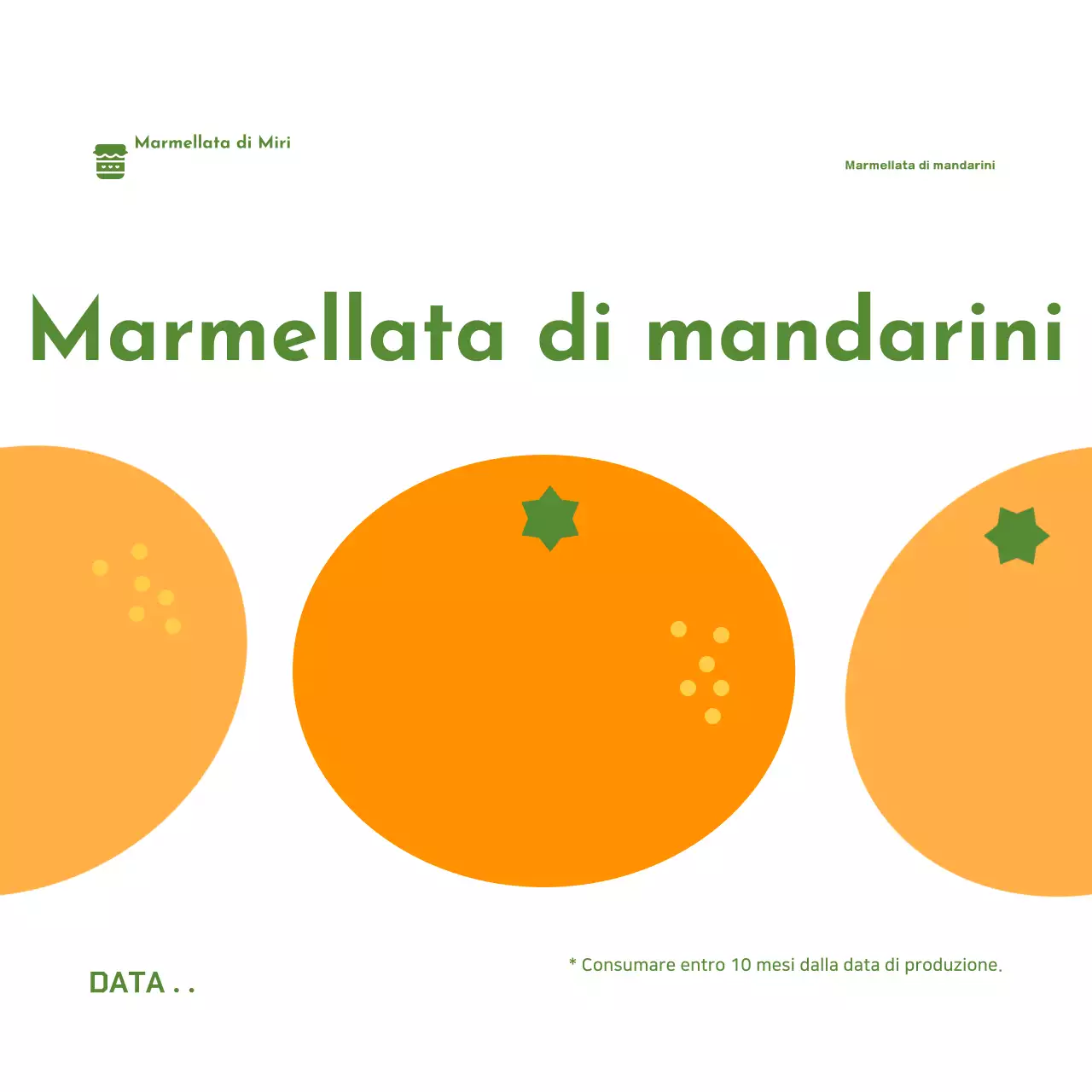 Etichetta blu per marmellata semplice