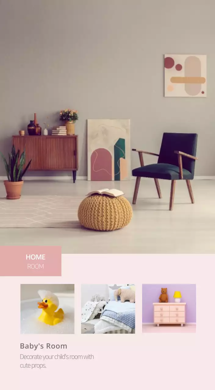 Beige Minimalist Interior Calendar