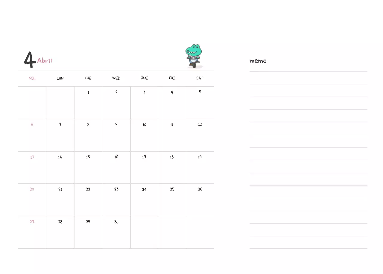 Un calendario con un bonito concepto de ilustración de Ago