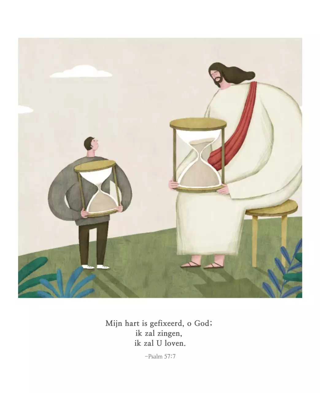 Pastel schone illustratie kerk