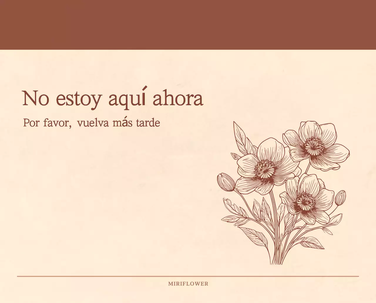 Un calendario sentimental de floristería en papel de lana marrón claro y marrón concepto