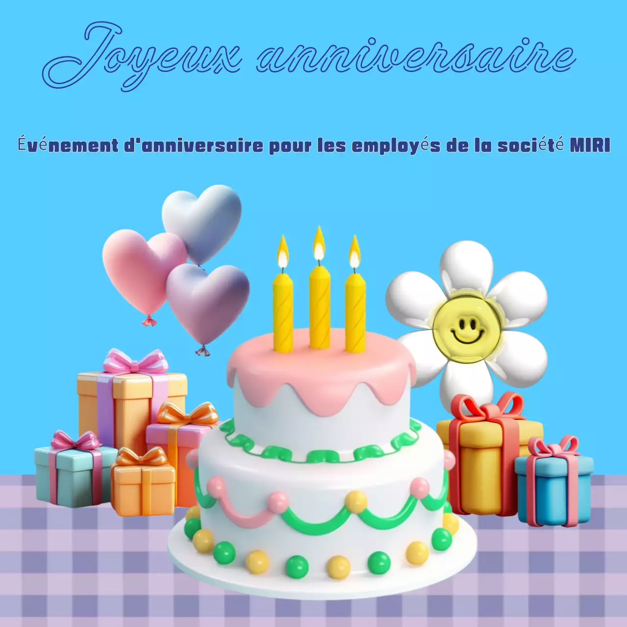 Un anniversaire bleu clair