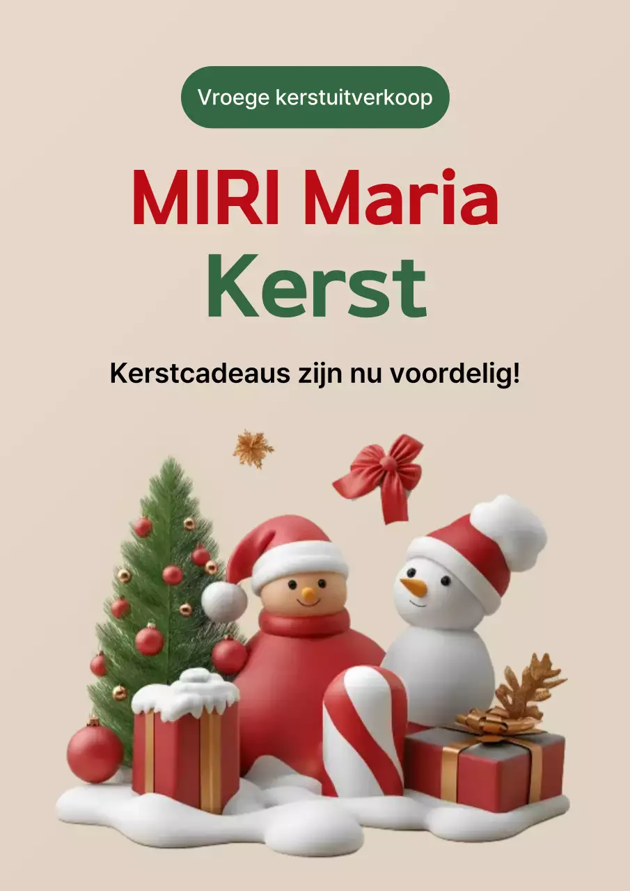 Beige eenvoudig kerstevenement