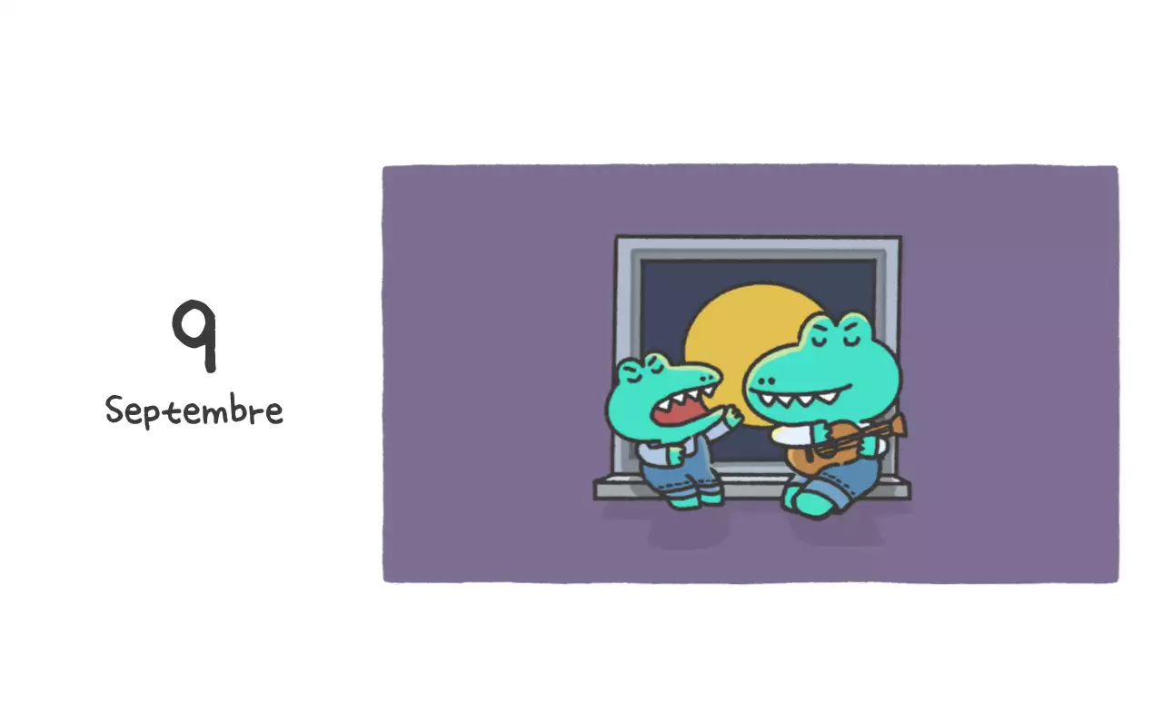 Un calendrier avec un concept d'illustration Ago mignon