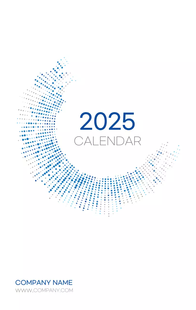 ブルーモダンカレンダー企業広報
