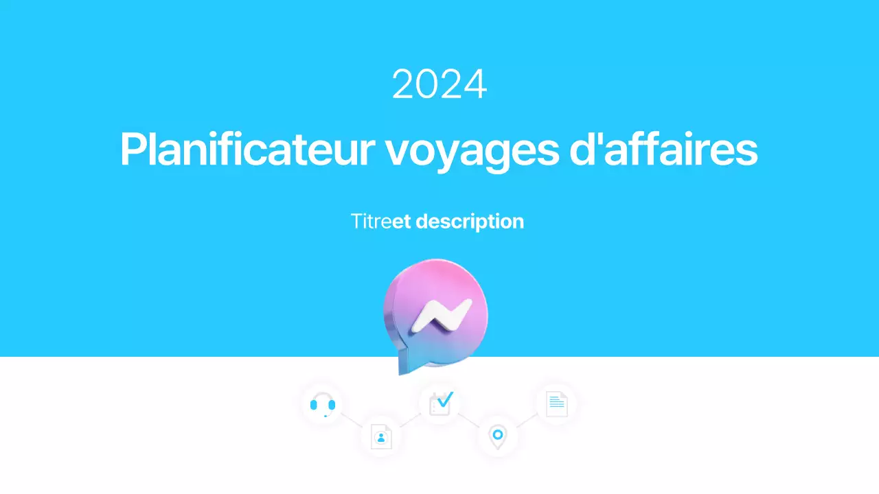 Description du voyage d'affaires minimaliste bleu clair