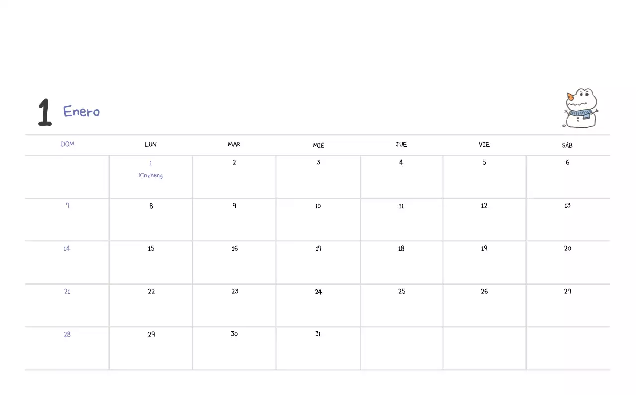 Un calendario con un bonito concepto de ilustración de Ago