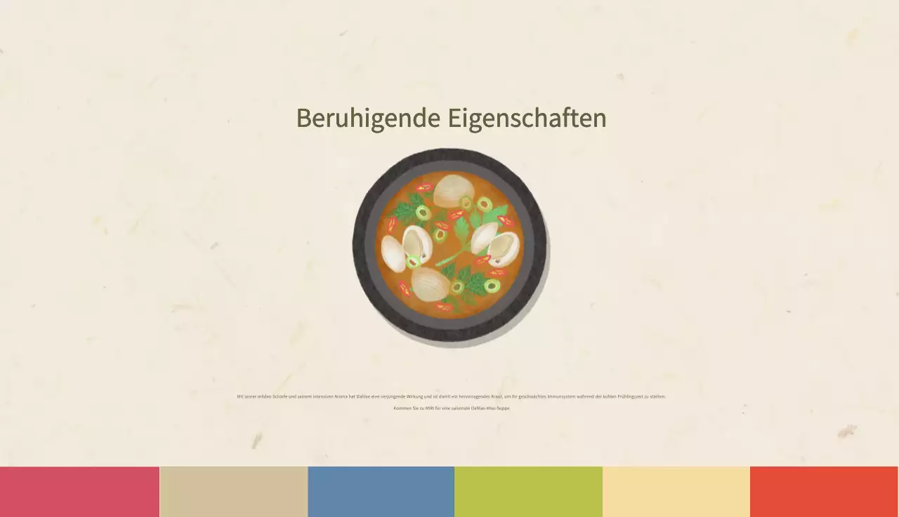 Beige Traditioneller Speisekalender