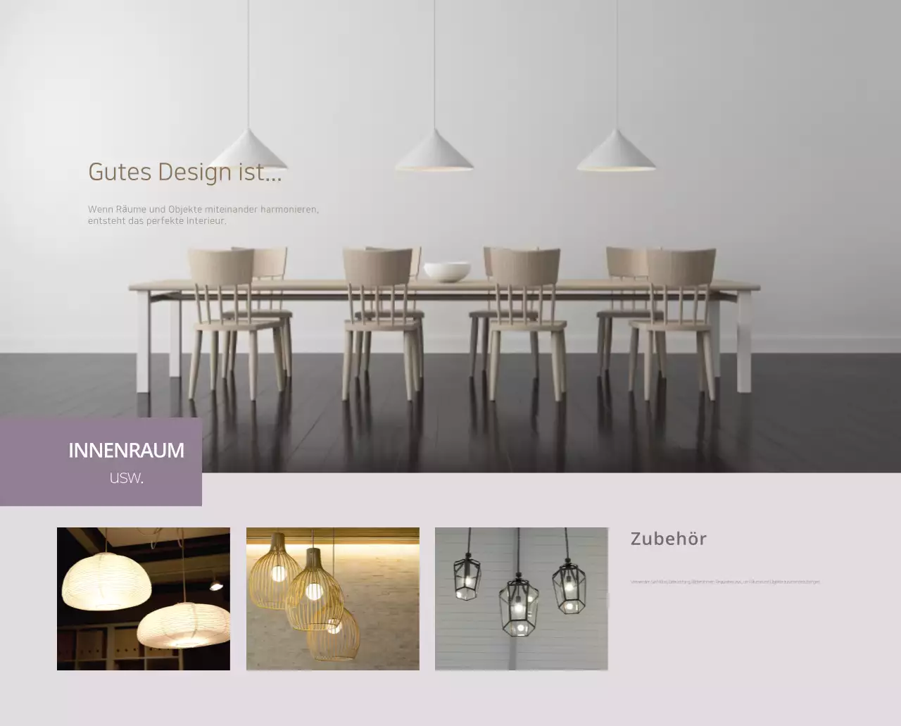 Beigefarbener minimalistischer Innenkalender