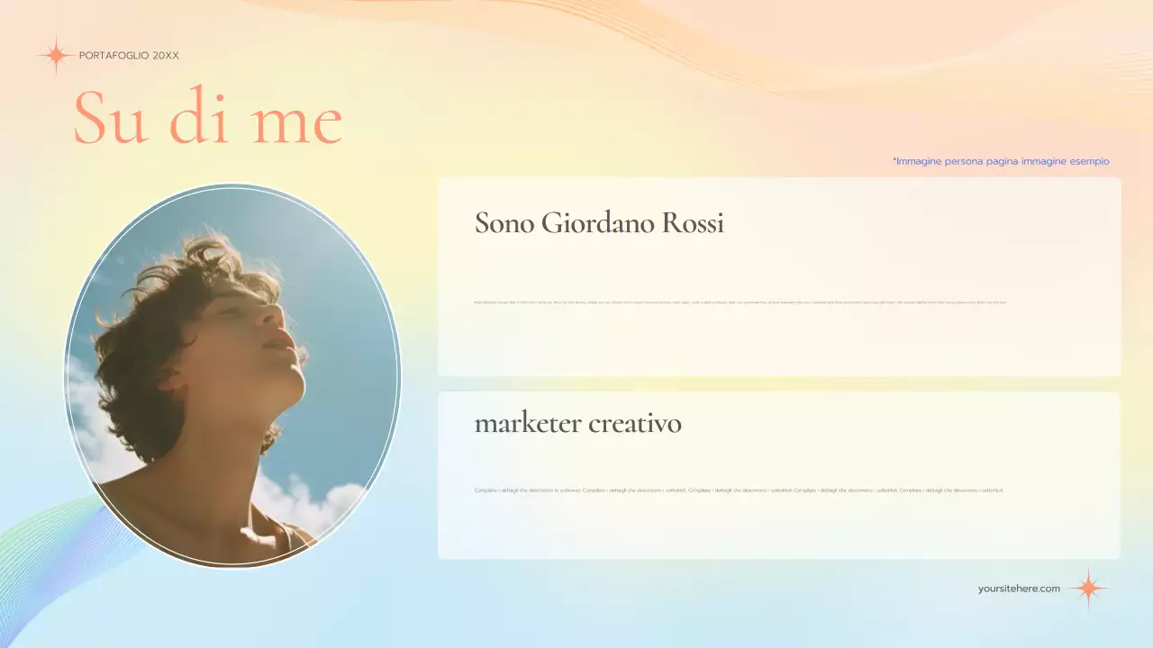 portfolio marketing elegante e pastello