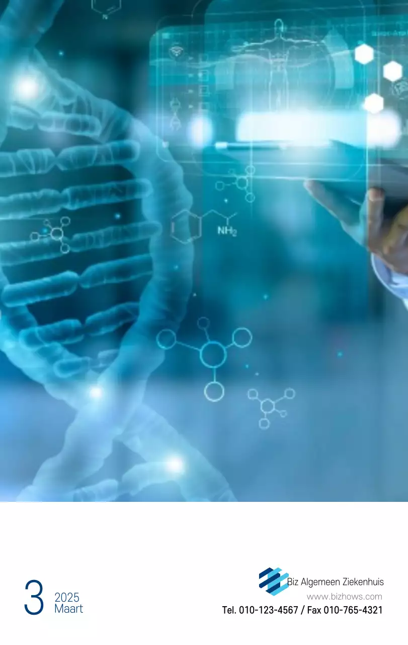 Navy Witte Eenvoudige Ziekenhuis Promotiekalender