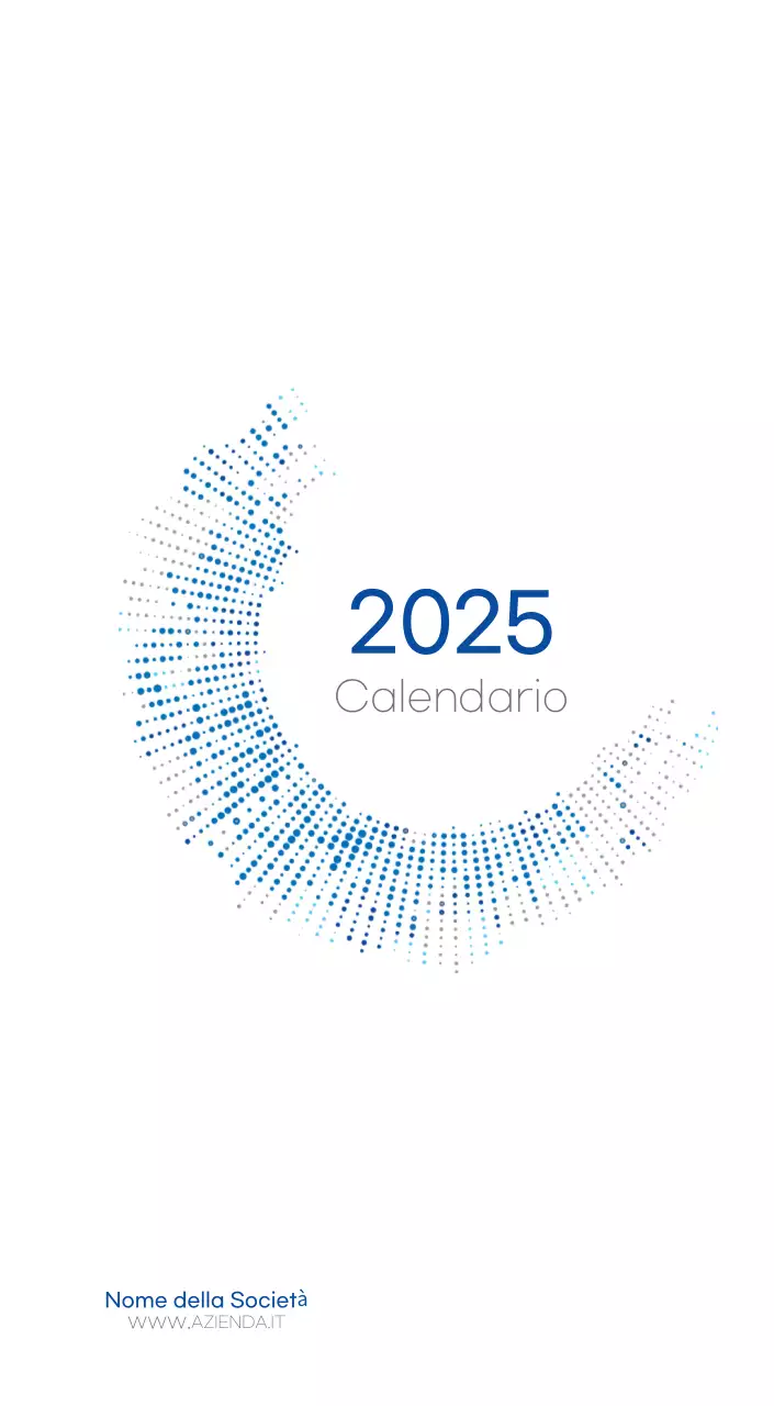 Calendario minimalista blu