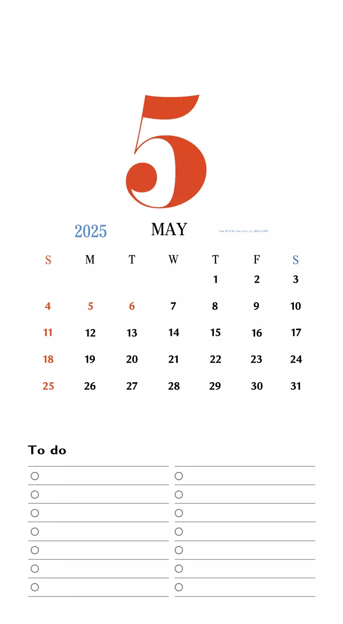 Retro concept nostalgia calendar in red