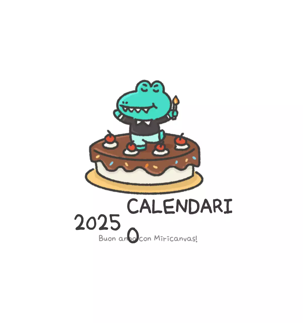 Un calendario con un simpatico concetto di illustrazione di Ago