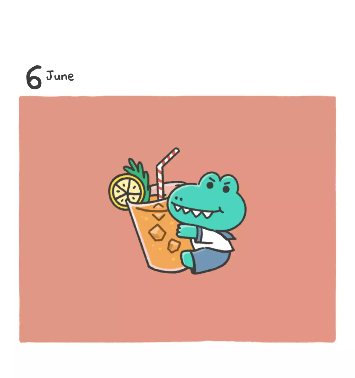 A calendar with a cute Argo illustration concept