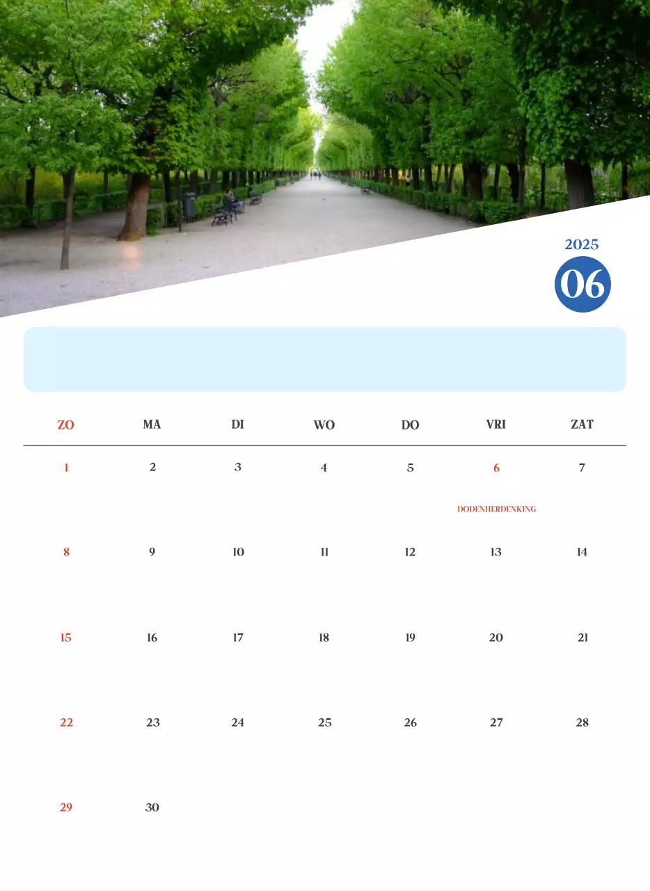 Blauwe moderne ziekenhuiskalender