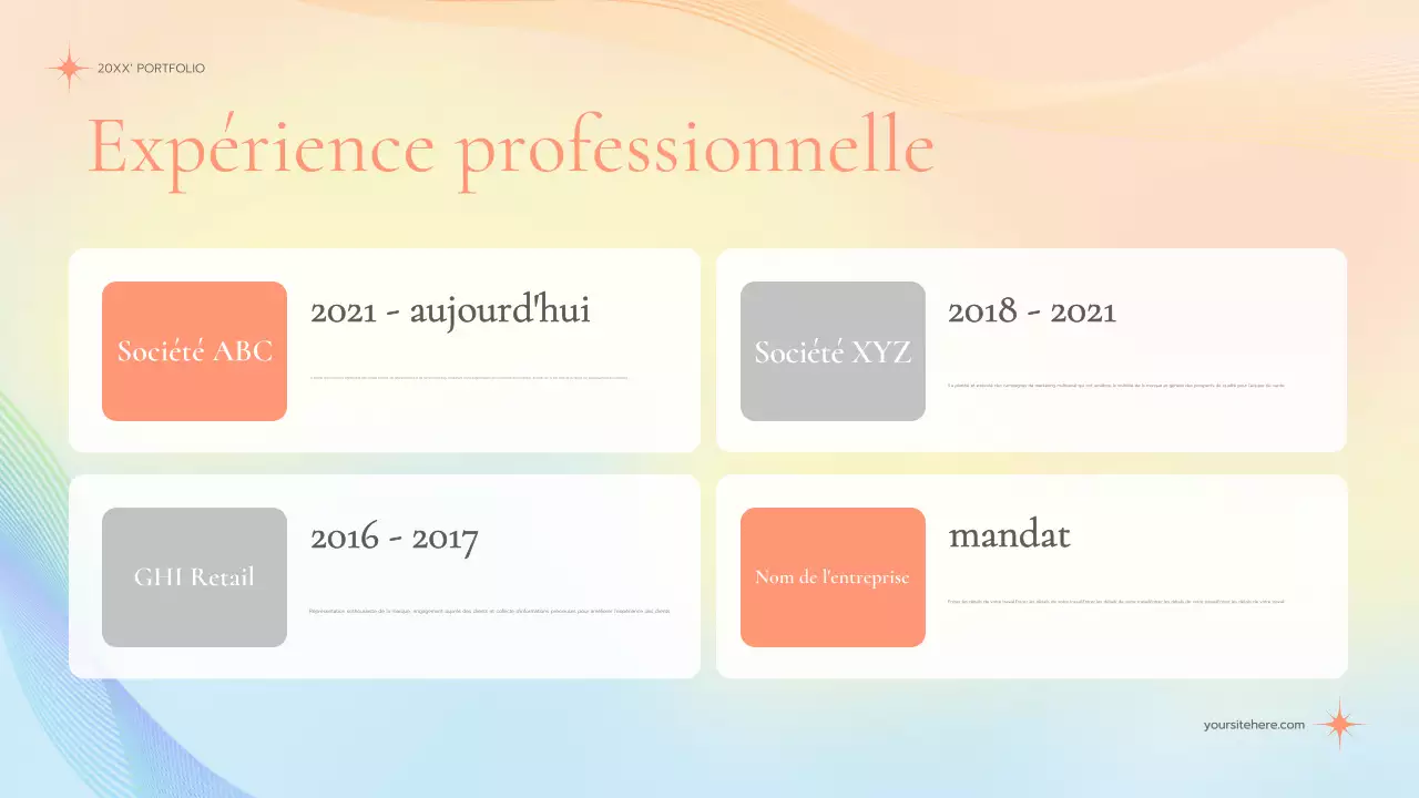 portefeuille marketing élégant et pastel