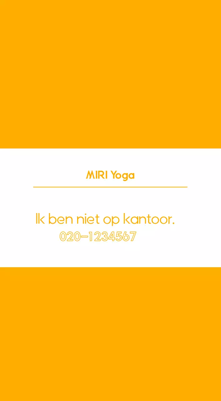 Oranje Minimalistische Yoga Promotiekalender