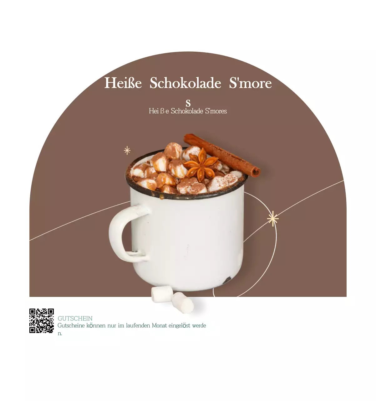 Ein moderner Café-Kalender mit Empfehlungen für das Getränk des Monats