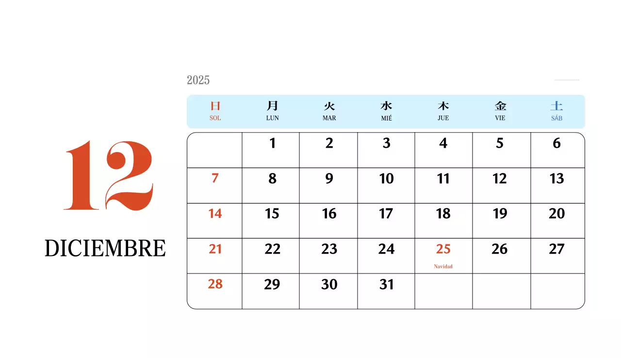 Calendario retro concept memory en rojo