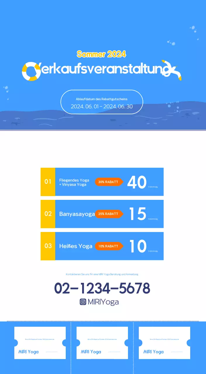 Orange Minimalistischer Yoga-Aktionskalender