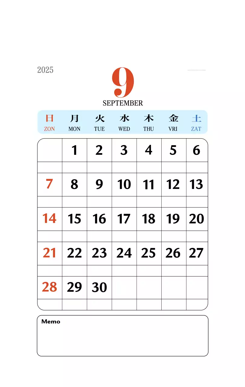 Retro concept memory kalender in rood