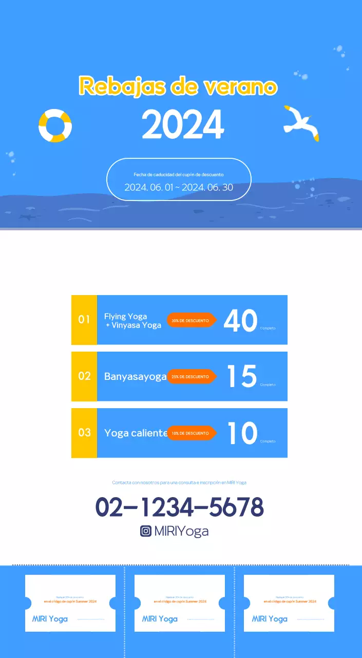 Calendario promocional de yoga minimalista naranja