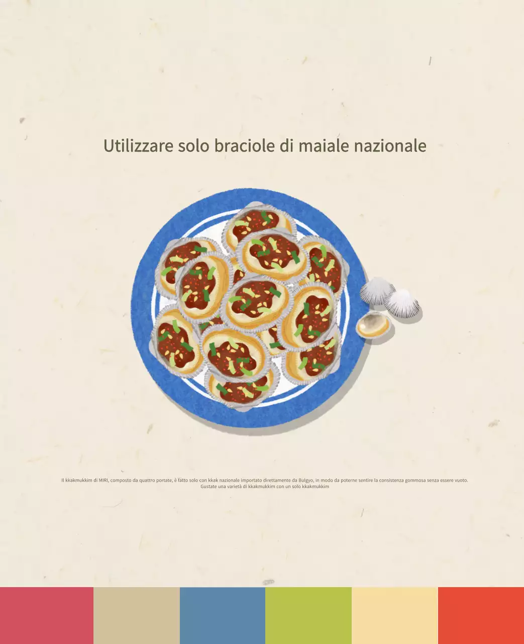 Calendario alimentare tradizionale beige