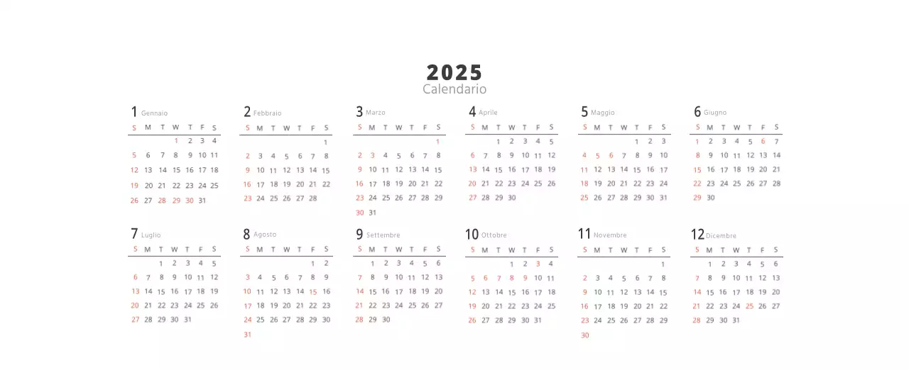 Calendario interno minimalista beige