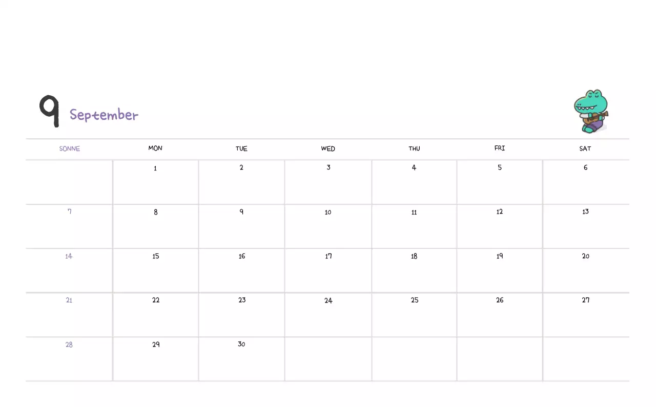 Ein Kalender mit einem niedlichen Ago-Illustrationskonzept