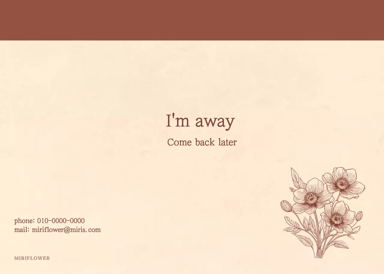 Kalender toko bunga sentimental dengan konsep kertas tenun berwarna coklat muda dan coklat