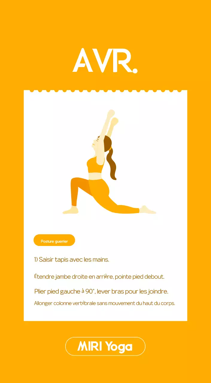 Calendrier promotionnel de yoga minimaliste orange