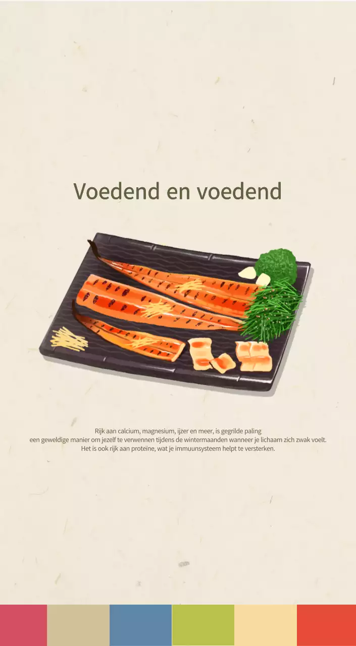 Beige Traditionele Eetkalender