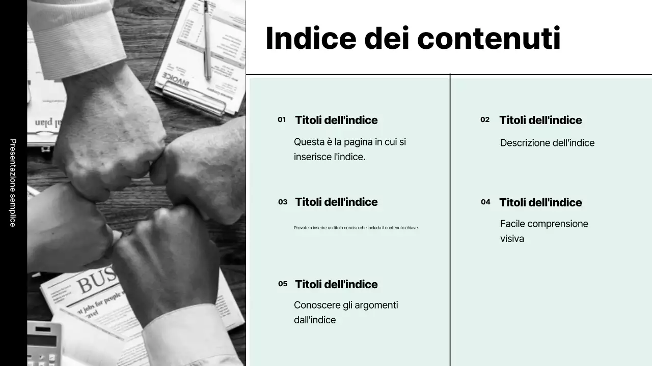 Presentazione minima della menta spiegata