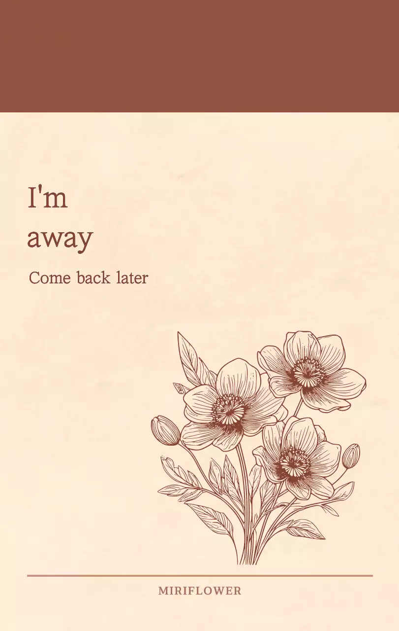 Kalender toko bunga sentimental dengan konsep kertas tenun berwarna coklat muda dan coklat