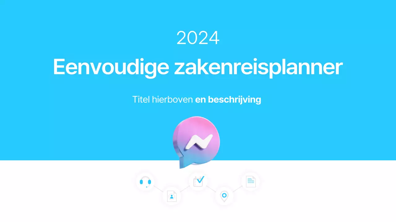 Lichtblauwe minimalistische zakenreis beschrijving