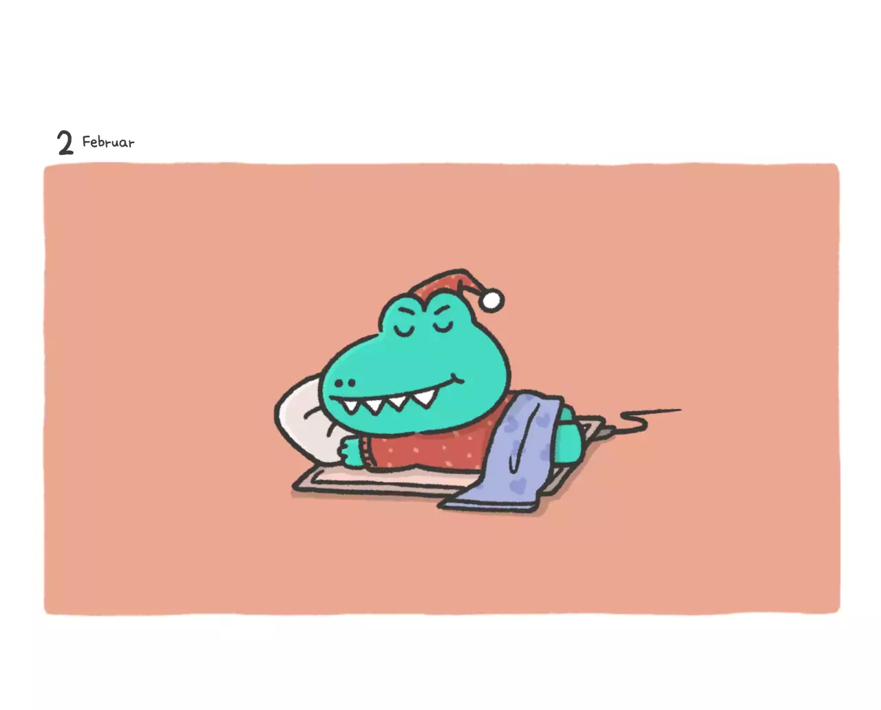 Ein Kalender mit einem niedlichen Ago-Illustrationskonzept