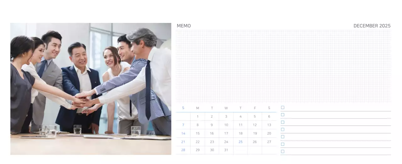 Blue Modern Calendar Corporate Promotions