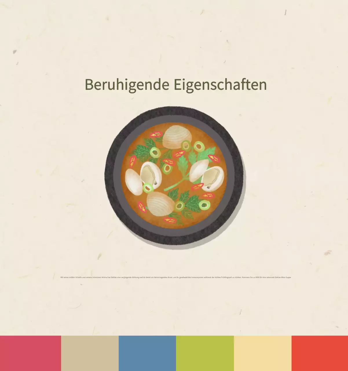 Beige Traditioneller Speisekalender